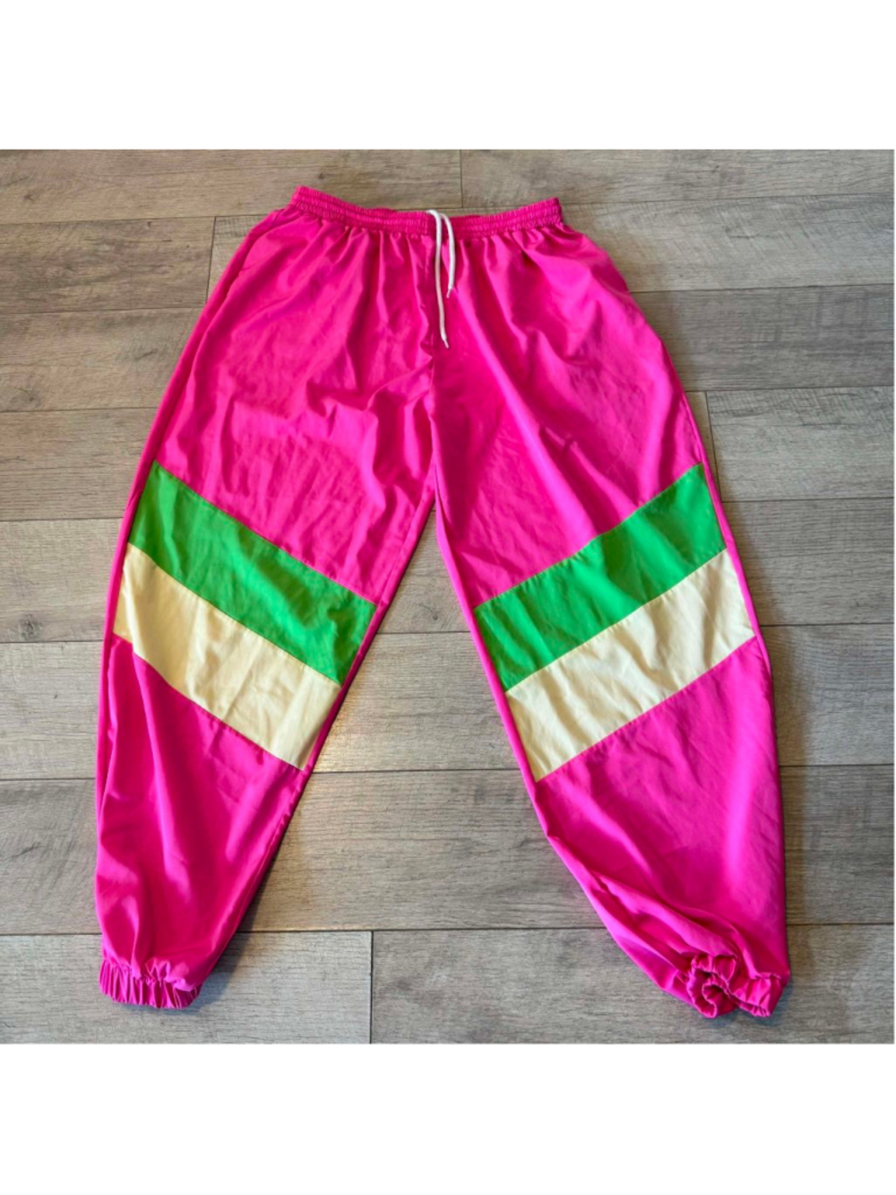 Women's Pink Green Track Pants & Joggers Size 3XL
